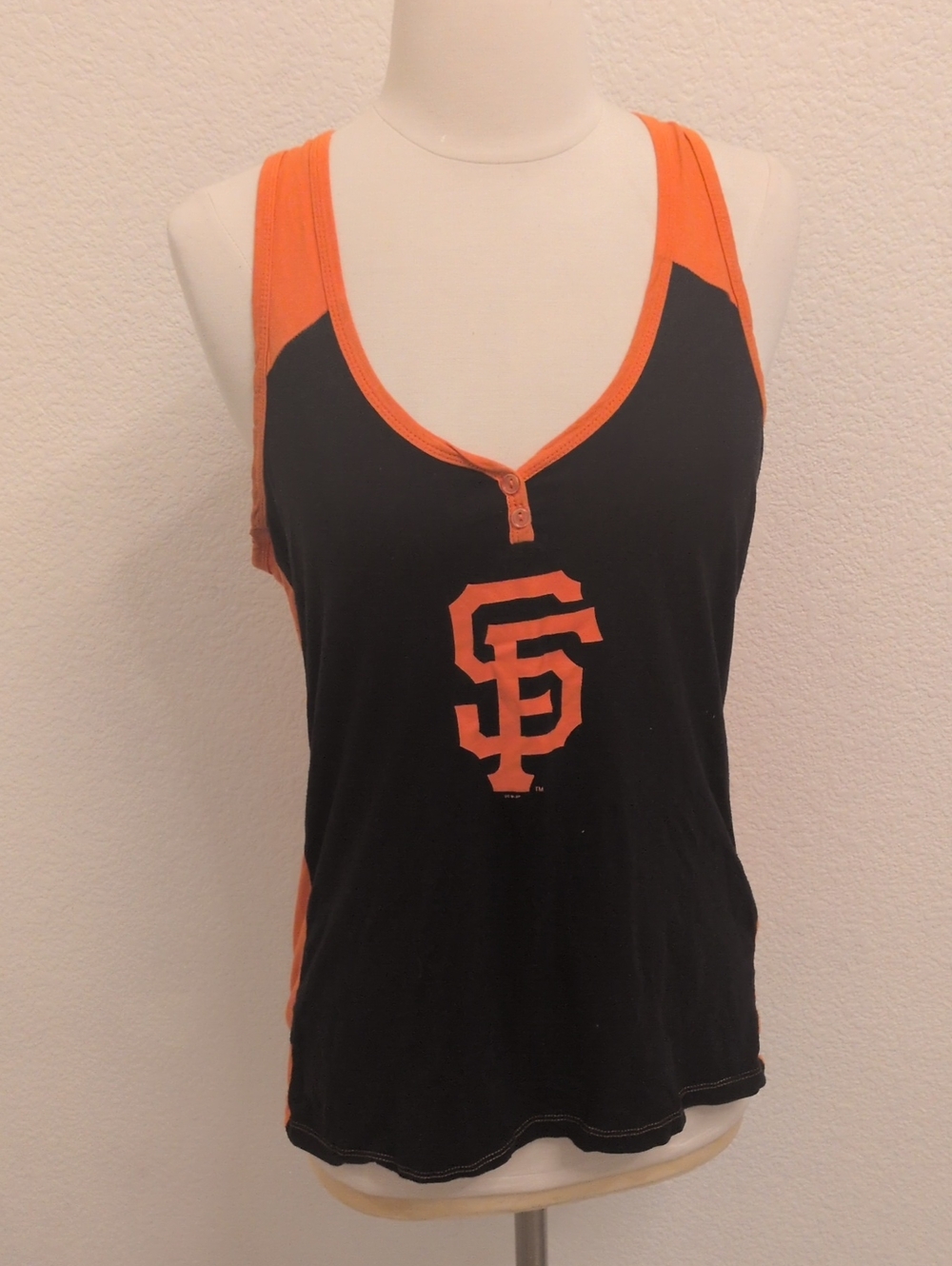 San Francisco Giants Tank Top Racerback Medium Orange Black SF Baseball